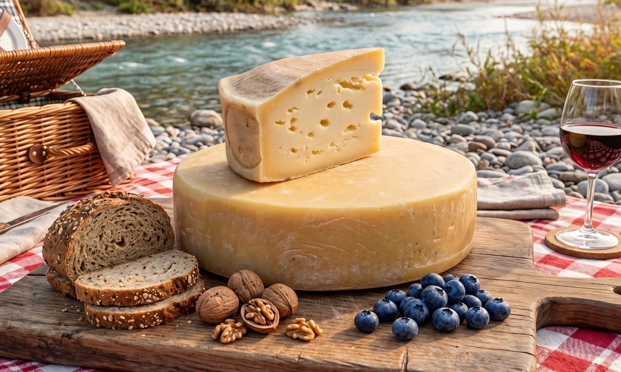 forma intera formaggio occhiato del casaro